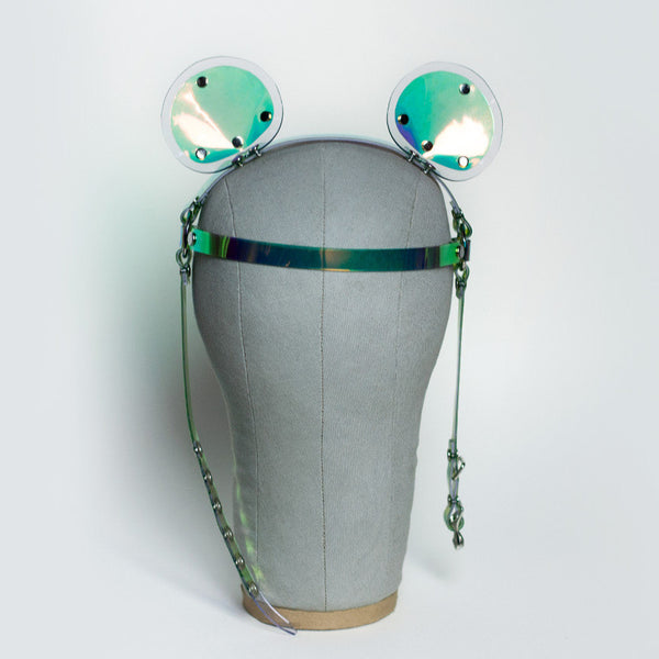 Holographic Bear Ears Headpiece