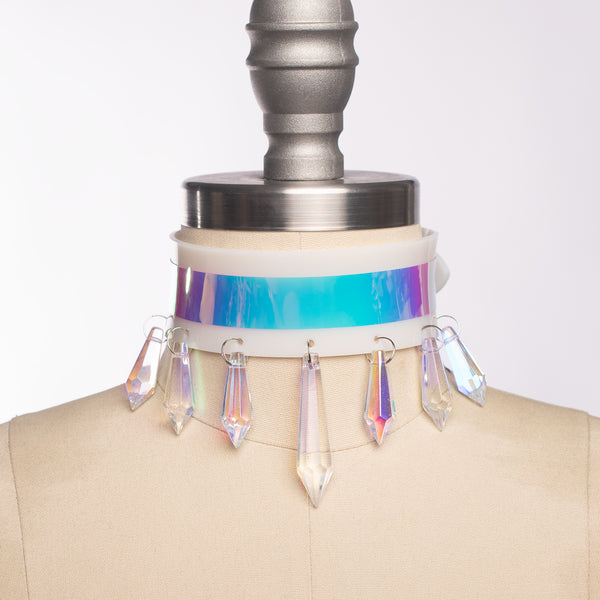 Andromeda Iridescent Crystal Choker Collar