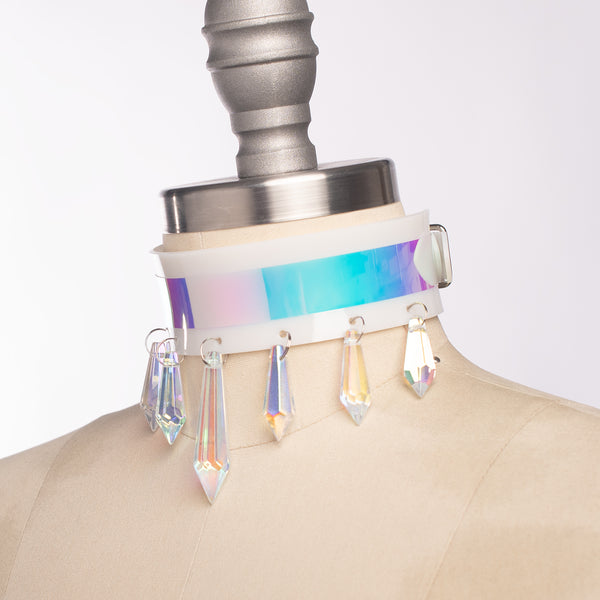 Andromeda Iridescent Crystal Choker Collar