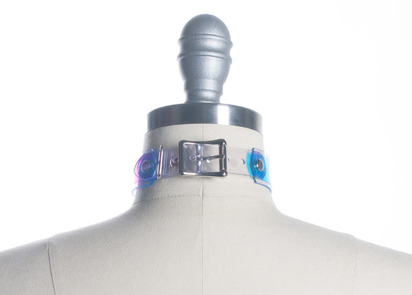 Skinny Holographic Choker Collar