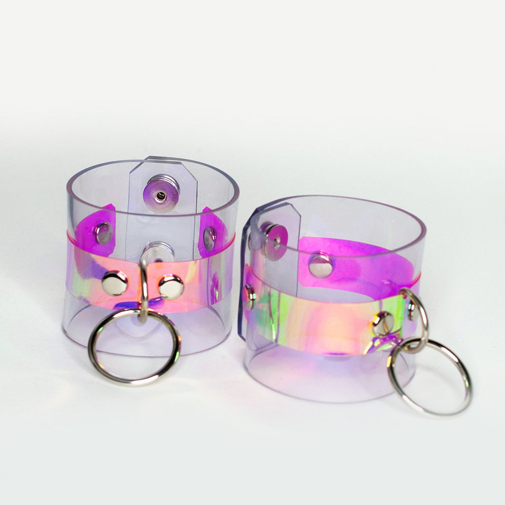 2pcs Couple Holographic Rectangle Decor Bracelet | SHEIN