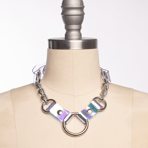 Holographic Industrial Chained Necklace