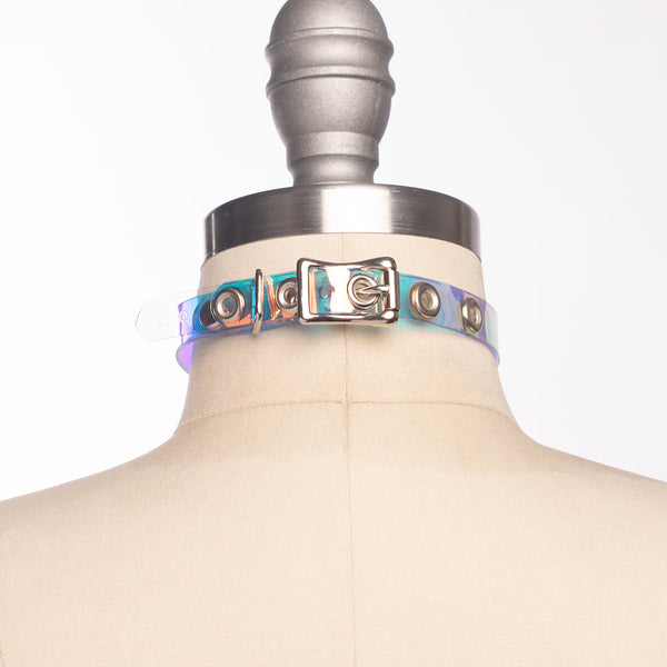 Mini Iridescent Lyra Crystal Choker Collar