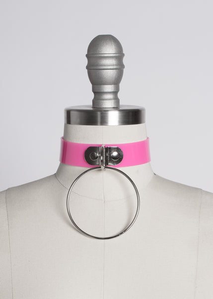 Pink O-Ring Choker Collar