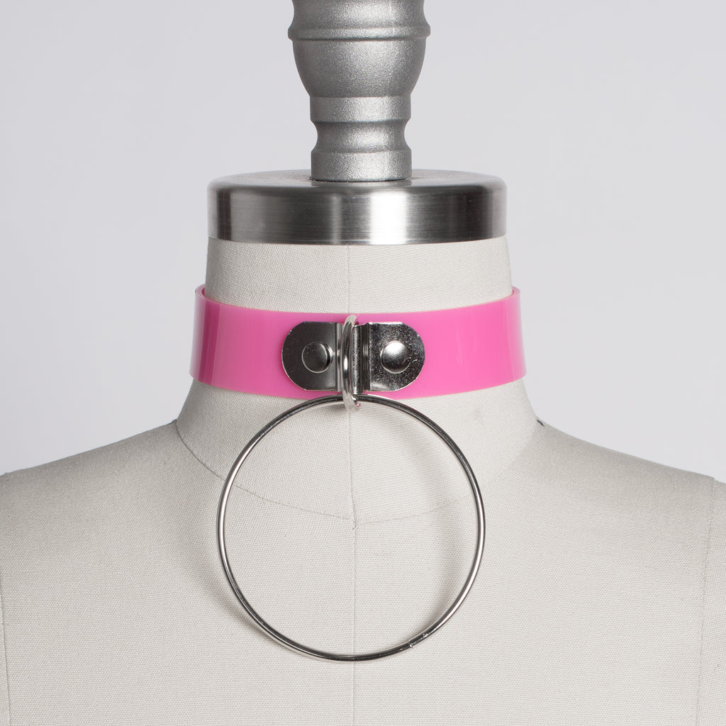 Pink O-Ring Choker Collar