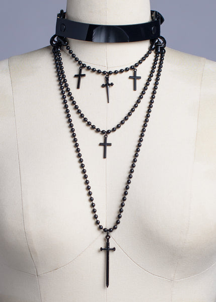 Widow Layered Choker Necklace