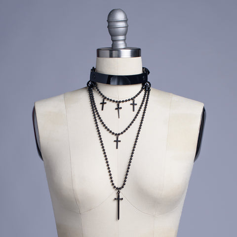 Widow Layered Choker Necklace