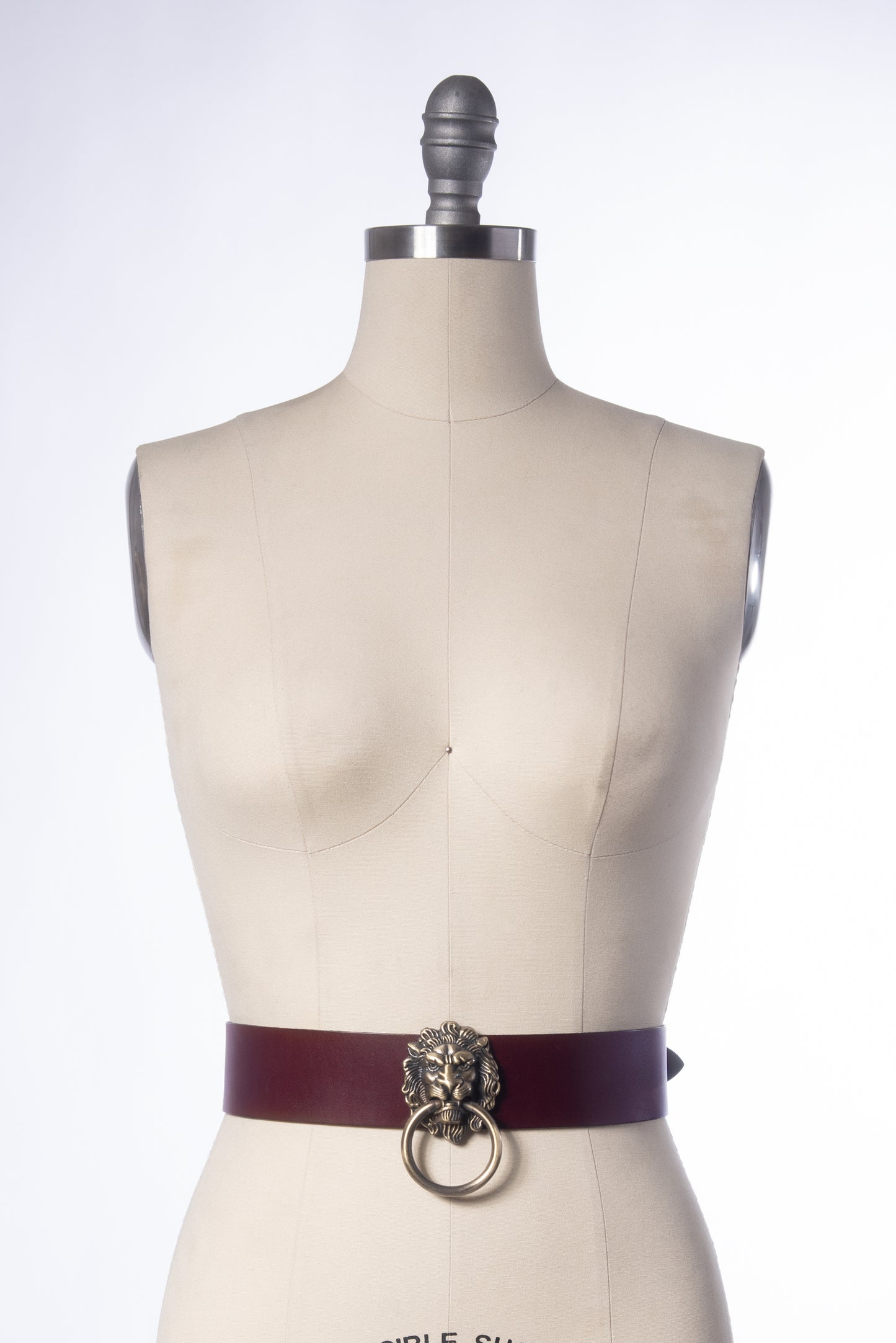 Oxblood Leo Lion Waist Belt