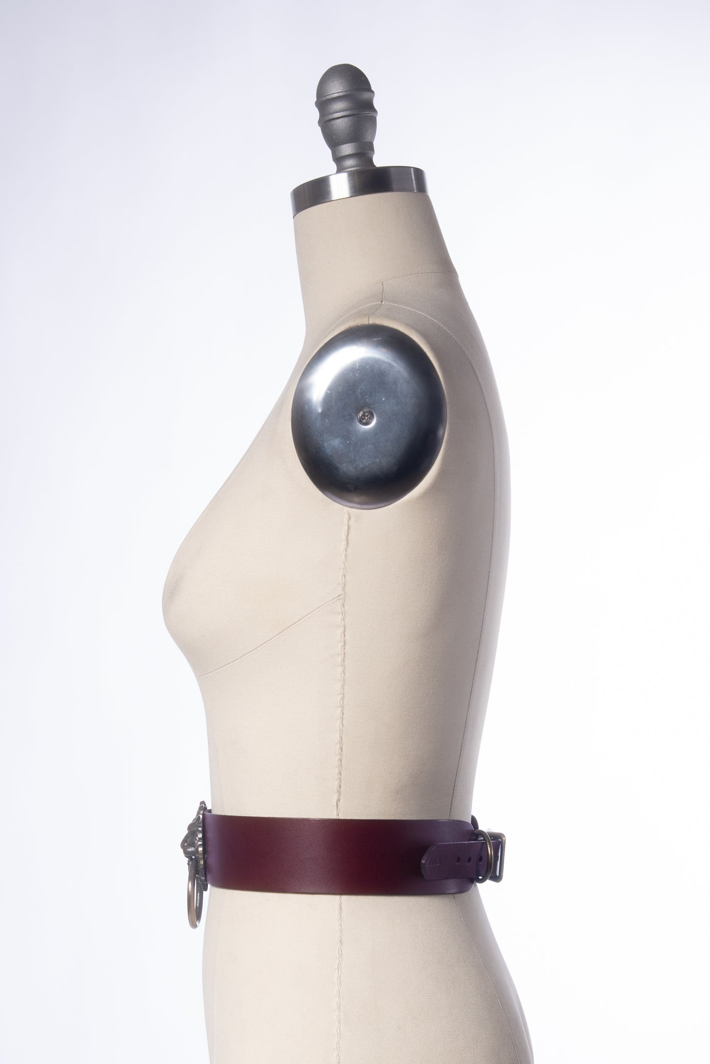 Oxblood Leo Lion Waist Belt