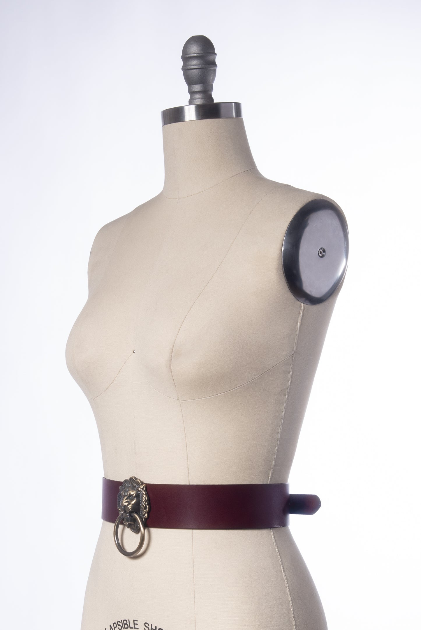 Oxblood Leo Lion Waist Belt