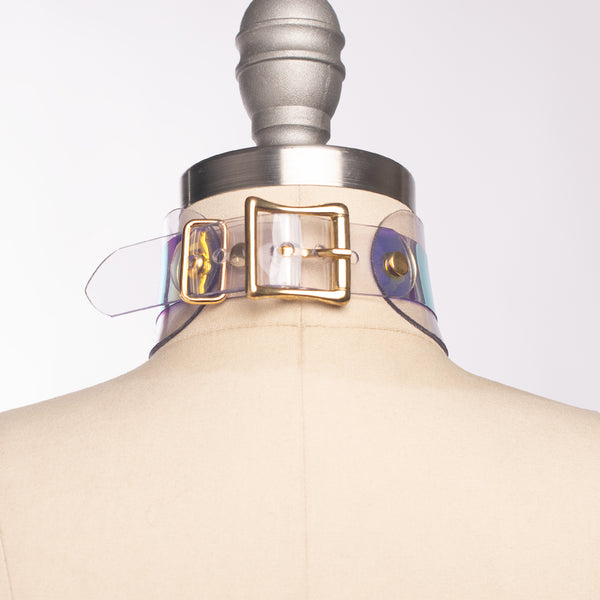 Holographic Leo Lion Choker Collar
