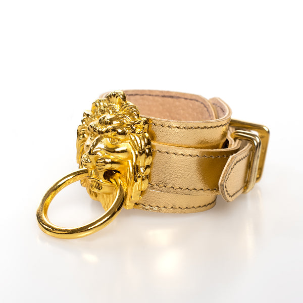 Metallic Leo Lion Cuff Bracelet