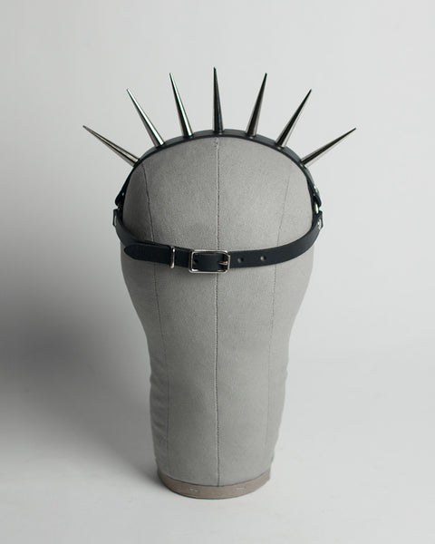 Lucrezia spiked harness headpiece - gothic sunburst crown - leather or pvc