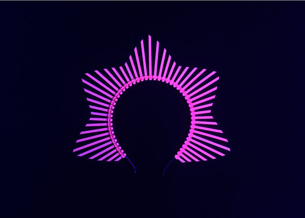 Neon Star Shaped Halo Crown Headpiece