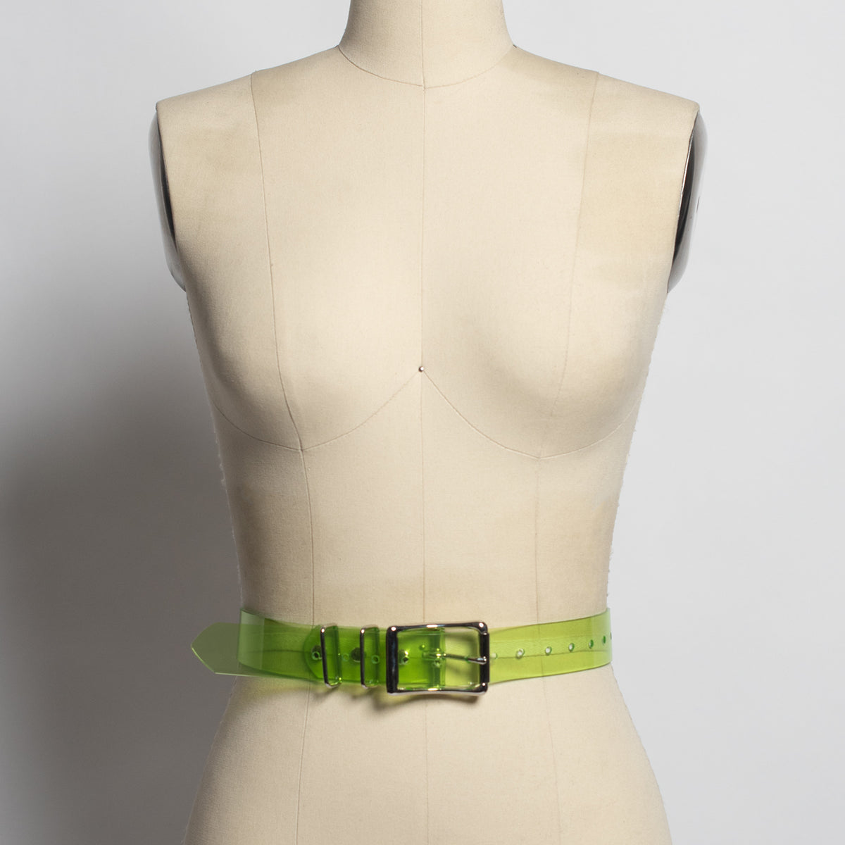 Apatico - Jetta Waist Belt - Neon Pink Green PVC - UV Reactive - Party