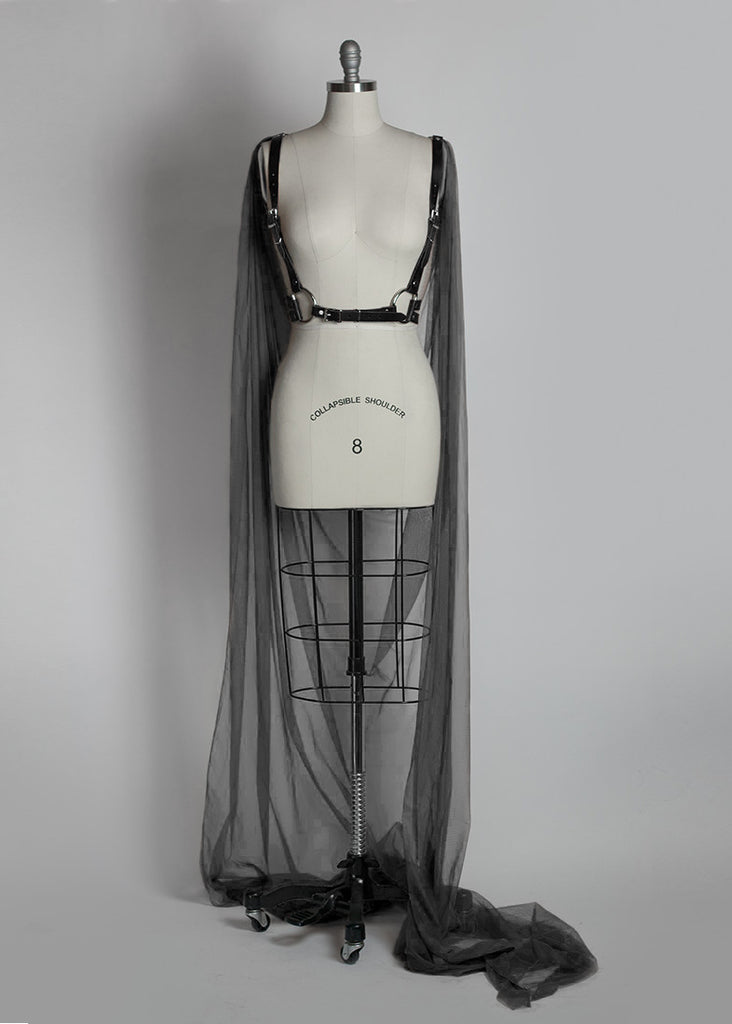 Apatico - Ombra Shroud Harness - Sheer draped cape - Gothic
