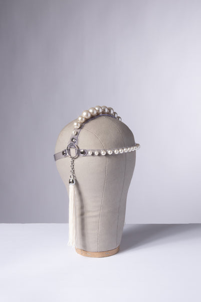 Penelope Pearl Tassel Crown Headpiece