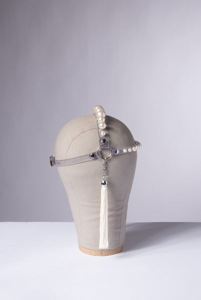 Penelope Pearl Tassel Crown Headpiece
