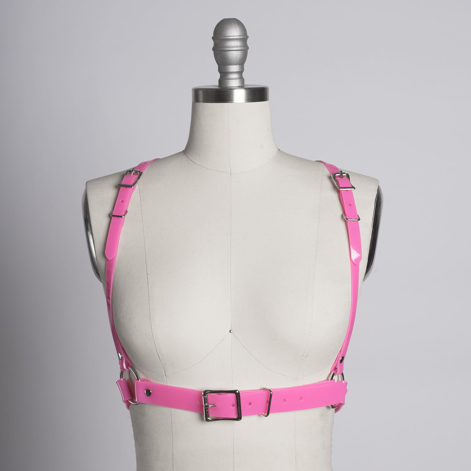 Pink Control Wear Apatico - Pink Pvc Harness - Pastelgoth