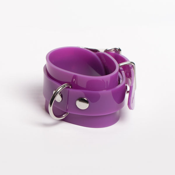 Purple Bondage D-Ring Cuff Bracelet