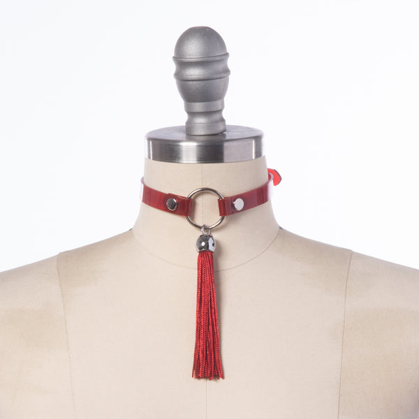 Red Tassel Collar Choker