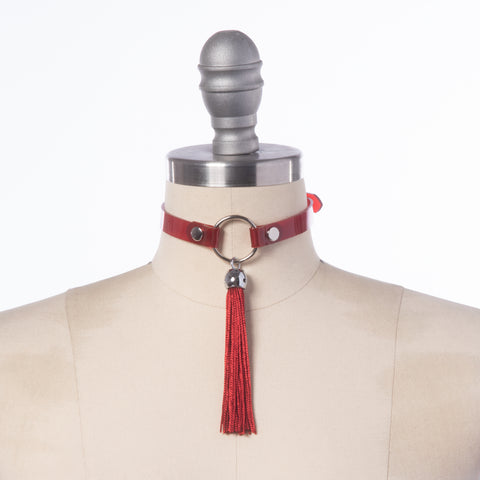 Red Tassel Collar Choker