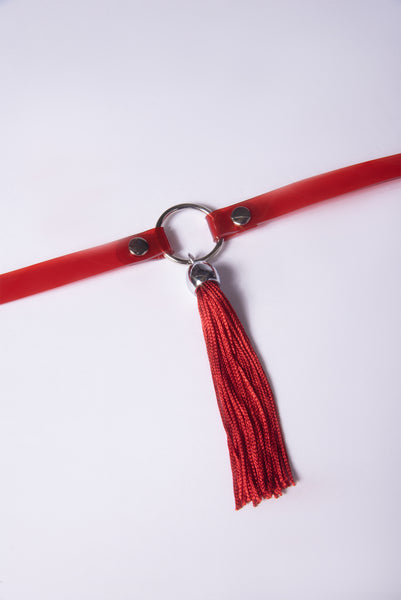 Red Tassel Collar Choker