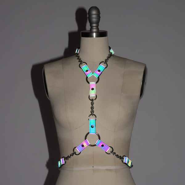 Reflective Rainbow Industrial Chained Harness