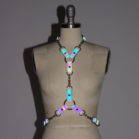Reflective Rainbow Industrial Chained Harness