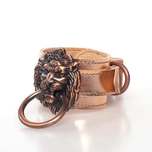 Metallic Leo Lion Cuff Bracelet