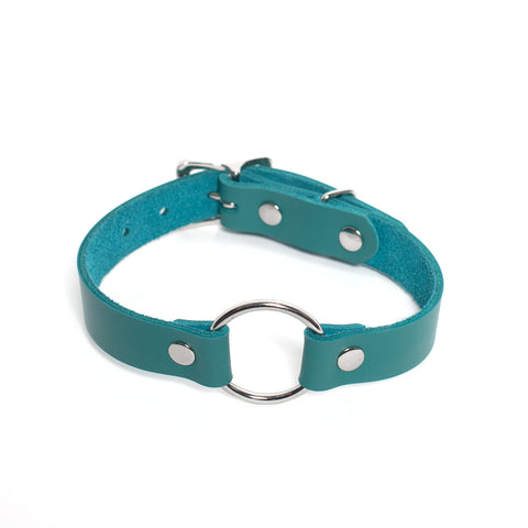 Colorful Leather Oh Choker Collar