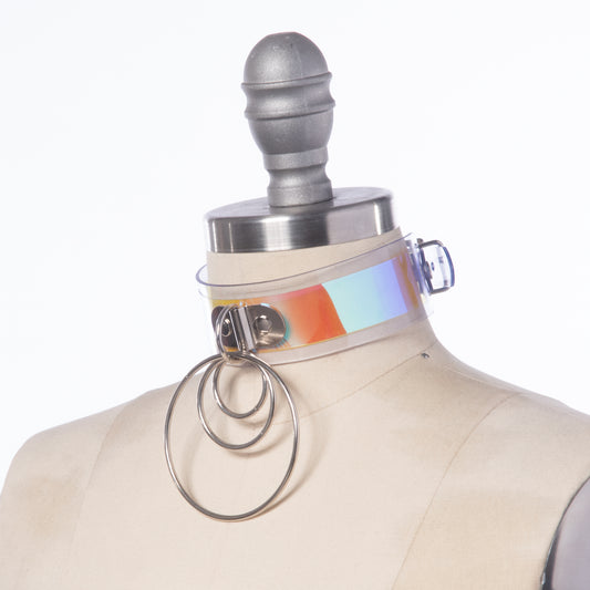 Sunset Iridescent O-Ring Choker Collar