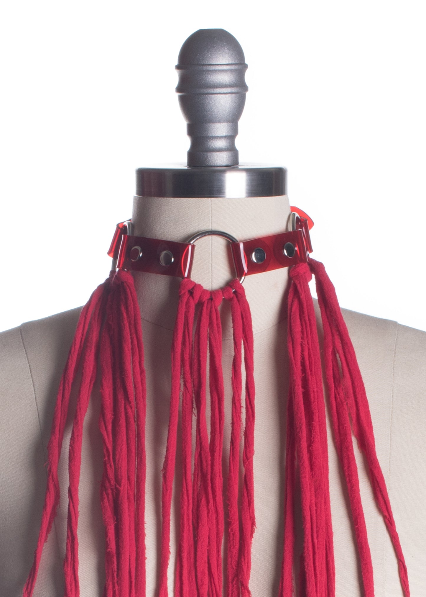 Red Wraith Fringe Collar Choker