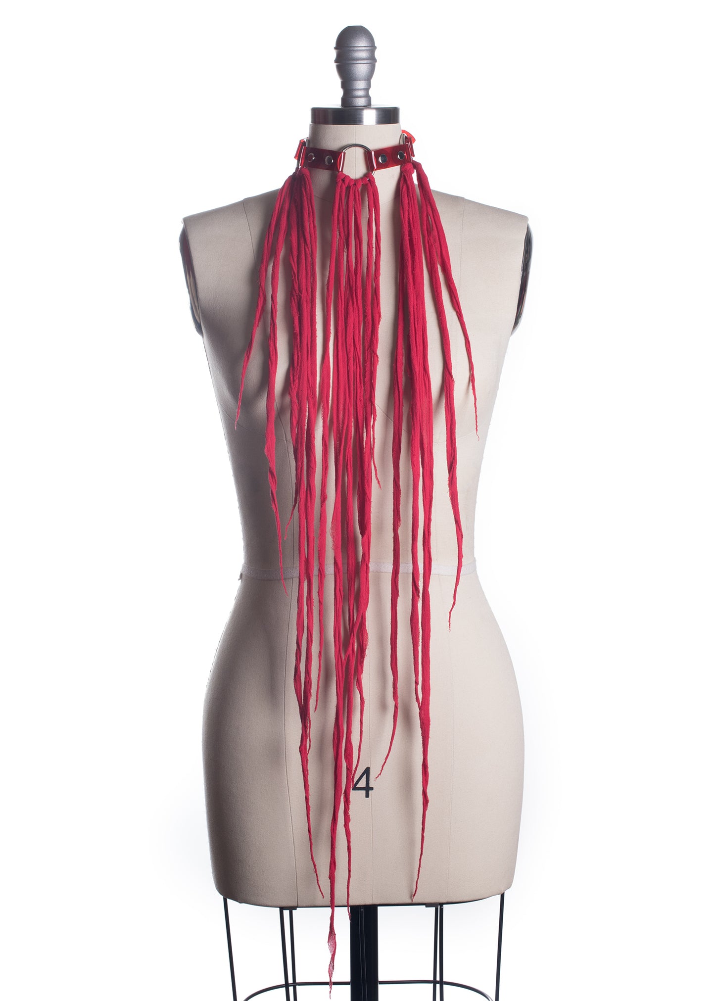 Red Wraith Fringe Collar Choker