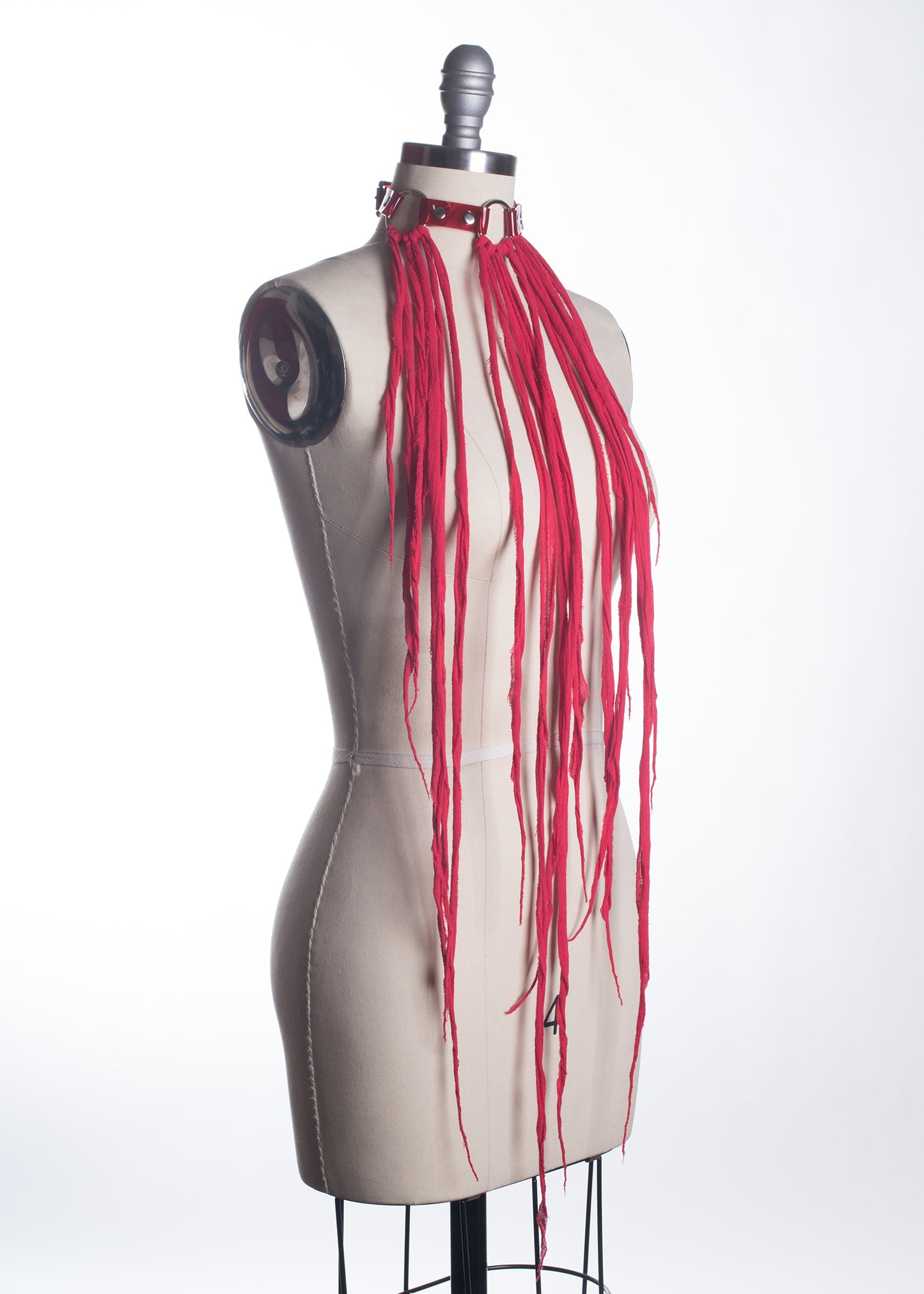 Red Wraith Fringe Collar Choker