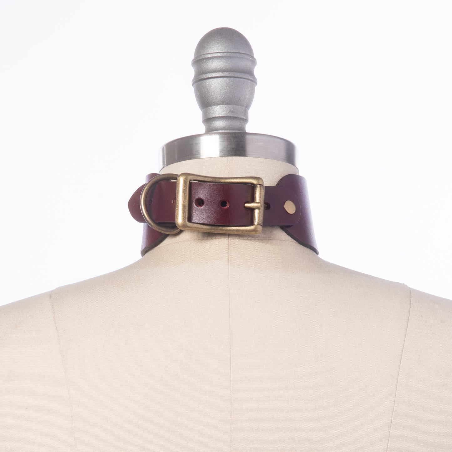 Oxblood XL Leo Lion Choker Collar