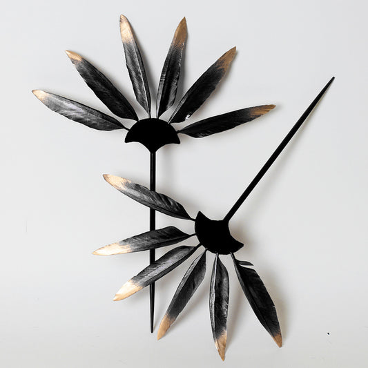 GILDED FEATHER HAIR FANS - APATICO - 1