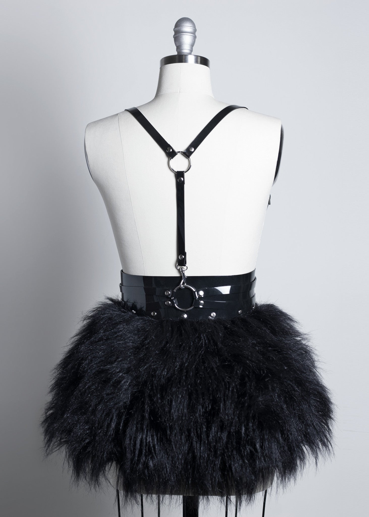 FUR BUSTLE PEPLUM HARNESS - APATICO - 4