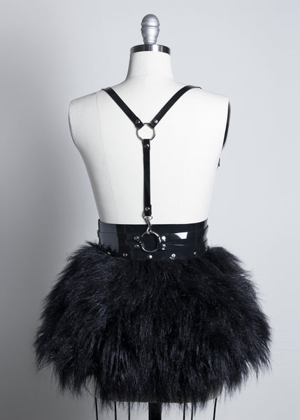 FUR BUSTLE PEPLUM HARNESS - APATICO - 4